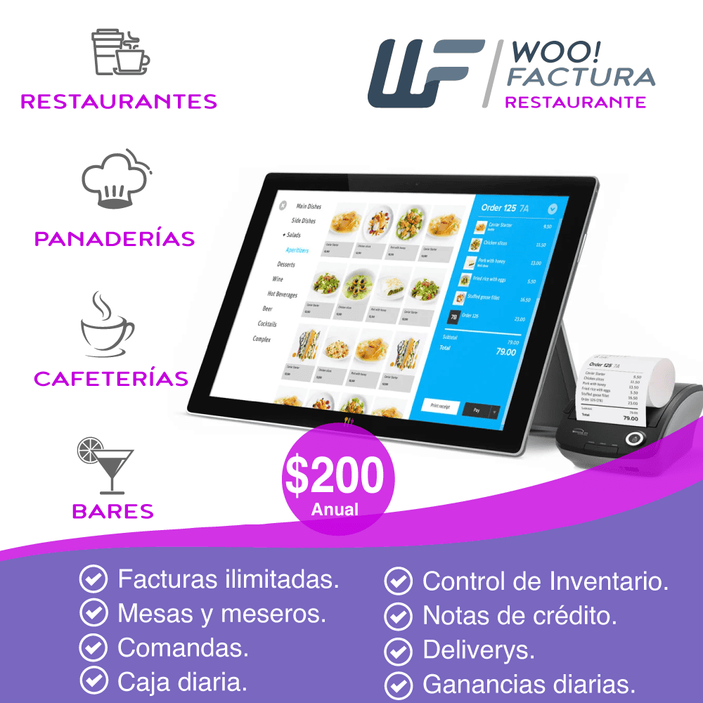 Restaurantes WooFactura